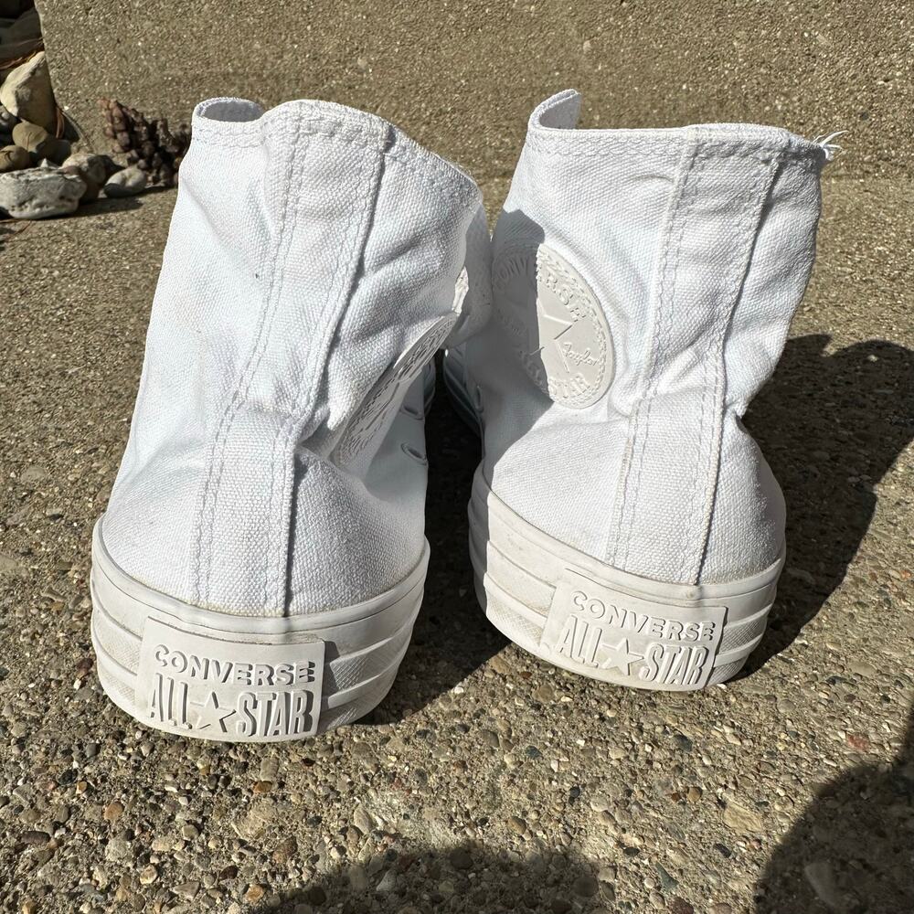 Converse Chuck Taylor All Star High Top White Canvas Women's 9 - Picture 5 of 5